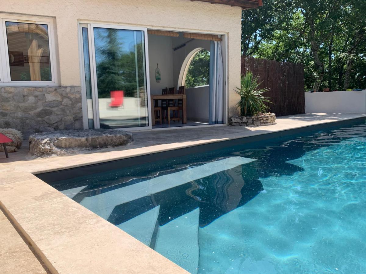 Gite Avec Piscine Privee Au Coeur D'Une Foret De Chenes Proche De Vallon Pont D'Arc Saint Alban Auriolles エクステリア 写真